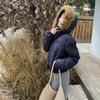 2025 Nueva Chaqueta de Invierno con Capucha y Cuello de Pelo Abullonado para Mujer Nueva Chaqueta de Invierno Tipo Pan Gruesa Holgada