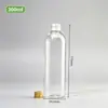 Botella de plástico transparente con tapa de aluminio de 10/20/50/100 ml para dispensar loción, botella pequeña para dispensar reactivo líquido
