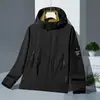 Chaqueta de Montañismo con Capucha de Dos Piezas con Forro Polar para Hombre, Primavera, Otoño e Invierno, Tallas Grandes, Chaqueta Impermeable de Capa Blanda para Exteriores