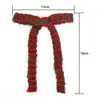 Accesorios de Ropa de Punto con Bloques de Color Navideños Transfronterizos Cinta Decorativa Rayada de Colores para Muñeco Juguete Lazo
