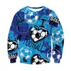 Sudadera Casual de Cuello Redondo para Hombre Estilo Callejero con Estampado Digital 3D de Dibujos Animados, Camiseta de Fútbol del Mundial, Lo Más Vendido en Europa y América
