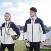 Chaqueta gruesa y fina con logotipo impreso personalizado para construcción de grupos al aire libre, a prueba de viento y frío, cálida, tres en uno, chaqueta de trabajo para hombres y mujeres