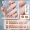 Uñas Almendradas Portátiles, Uñas Largas Estilo Europeo y Americano, Estilo Dulce y Fresco, Arte de Uñas con Pedrería Estrella Cruzada Blanco y Negro, Puntas de Uñas Postizas, Pegatinas para Uñas