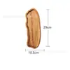 Bandeja sólida de madera de acacia transfronteriza, bandeja de té para el hogar, bandeja de comedor, bandeja de frutas de madera estilo japonés, plato rectangular ovalado