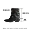 Botines negros de tacón alto para mujer, gama alta colección otoño/invierno 2026, botas largas Maillard, botas versátiles de punta fina, botas para pierna de pantalón
