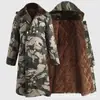 Abrigo de invierno estilo militar, engrosado con forro polar, abrigo de algodón extralargo para hombre, ropa anticongelante para almacenamiento en frío, chaqueta de algodón de protección laboral extra larga, abrigo a prueba de frío