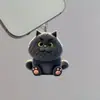 Adornos Colgantes Decorativos, Tapón Antipolvo para Teléfono Móvil, Tipo-C 2D Acrílico con Forma de Gato Lindo Pieza Plana de Interfaz