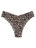 Ropa interior de seda de hielo sin costuras de color liso europea y americana sexy transpirable cómoda con estampado para mujer, bragas de ola de cintura baja transfronterizas
