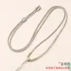 Nudo Plano Simple Cuerda Lisa DIY Bloques de Color Jade Jade Hebilla de Seguridad Cuerda de Collar Colgante Tejido Cuerda para Colgar Joyería