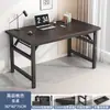 Mesa plegable rectangular, mesa de comedor portátil simple para montar puestos, uso doméstico, viviendas de alquiler, escritorio, mesa larga para computadora, escritorio de estudio