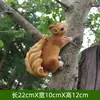 Venta al por mayor de fábrica adornos creativos de simulación de árbol de ardilla, bonitos, decoración de animales, admite lote mixto, manualidades de jardín