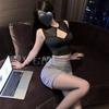 Yiyue Original Ropa Interior Sexy Secretaria Sexy Uniforme Ol que Cubre la Cadera Tentación Discoteca Pijama de No Quitarse Traje para Mujer 1223