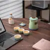 Juego de Té Cerámico para Viaje, Taza Portátil de Preparación Rápida para Preparar Té Sobre la Marcha, Actividades de Negocios, Souvenirs de Vacaciones, Regalos con Logo