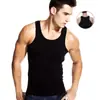 Camiseta interior de algodón acanalado blanca para hombre, de verano, deportiva, ajustada, tipo tank top, chaleco de tirantes cruzados para hombre