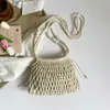 Bolsa de Malla Tejida Estilo Coreano Shuai Mi Home para Mujer 2026 Nueva Bolsa de Playa Calada para Vacaciones de Verano Bolso de Hombro Único Cruzado
