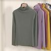 545901 Ropa Interior Térmica de Terciopelo para Otoño e Invierno Top Combinable de Cuello Alto Camiseta Básica de Manga Larga para Mujer