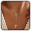 Amazon Transfronterizo Personalizado Mezcla y Combina Cadena Cruzada Collar Hip-Hop Tendencia Gargantilla Dorada Moda Joyería en Capas