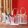 Bolsa de PVC Criativa Plástico Presente Embalagem Cosmética Bolsa Transparente Fosca Bolsa de Mão Cor Logo