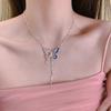 Moda Espírito Criativo Cobra Borboleta Borla Colar Mulheres Ins Personalidade Única Design de Nicho High-end Light Luxury All-match