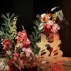 Decoração de Quarto de Casamento, Conjunto de Flores Artificiais, Decoração de Mesa para Quarto de Casamento, Arranjo Floral, Artigos Populares de Luxo para Casamento