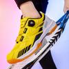 Em estoque Sapatos de Badminton Masculinos e Femininos Profissionais para Treinamento Respiráveis Antiderrapantes Absorventes de Choque Fivela Rotativa Tênis de Tênis de Mesa Sapatos Jinjiang