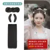 Bolsa para peluca hanfu estilo antiguo, una sola pieza, línea de la canción larga, moño, accesorios para el cabello, traje antiguo para mujer, bolsa redonda con cuerno retorcido, estilo COS