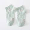 Meias de estilo novo femininas florzinha tridimensional primavera e verão meias sapatilha femininas cor Macaron meias curtas femininas meias florzinhas estilo coreano meias de algodão puro