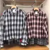 Camisa boxy de franela para mujer 26 otoño/invierno nueva/cuadros/manga larga/camisa de aire acondicionado/camisa fina 489508