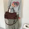Bolso de mano retro de ante Meilad para mujer, nueva colección otoño 2026, bolso de hombro para el trabajo, bolso tote de gran capacidad
