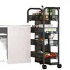 Estante de almacenamiento pequeño con ruedas, estante de almacenamiento móvil de cocina multicapa de pie, estante para aperitivos, estante de almacenamiento de productos para el hogar y para bebés