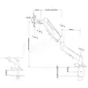 Suporte para Monitor de Computador Braço Mecânico Base Rotativa para Tela de Mesa Suporte de Mesa Sem Furos