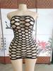 TZ98 body de rejilla transfronterizo para mujer europea y americana con pedrería brillante, agujero de malla grande, ropa interior sexy brillante, vestido de malla
