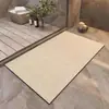 Alfombrilla de baño de alta gama en estilo wabi-sabi japonés, absorbente de agua y antideslizante, resistente a la suciedad y duradera, alfombrilla de suelo de tierra de diatomeas