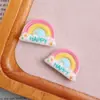 Accesorios de Resina de Oso Arcoíris de Dibujos Animados Infantiles Material para Pasador de Pelo Pasador de Pelo Funda de Teléfono Móvil Parche Llavero Colgante