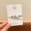 Elegante pinza para el pelo floral con estampado de leopardo para mujer, con un aire Maillard, pinza de cocodrilo estilo coreano, pasador, accesorio para el pelo de otoño e invierno