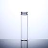 Botella de tubo, tapa de aluminio, rosca, botella de vidrio, botella de los deseos, embalaje, diámetro 30 mm, botella de reactivo transparente, fabricantes al por mayor