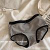 Ropa interior japonesa a cuadros de algodón para mujer, bragas suaves de cintura media con lazo en la entrepierna, venta al por mayor