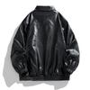 6603 Chaqueta de Cuero para Hombre Estilo Japonés Marca de Moda Chaqueta de Motociclista Cuello Alto Nueva Chaqueta de Cuero Gama Alta Americana High Street
