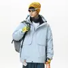 Chamarra de Plumas para Hombre Invierno Nueva Exterior Ocio Deportes Holgada con Capucha Moda Cálida 90 Relleno de Plumón de Pato Blanco Chamarra para Hombre