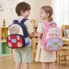 Mochila de jardín de infantes, gran capacidad, estampado de dibujos animados lindo, diseño de gatito moderno, adecuada para niñas de 3 años, bolso de hombro de moda