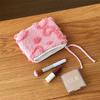 Nova Bolsa de Cosméticos de Pelúcia Doce e Fofa, Portátil, de Luxo, Estilo Ins, Bolsa de Cosméticos de Viagem com Aparência Sofisticada, Porta-Moedas