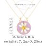 Collar de Pareja Personalizado de Nicho Transfronterizo Goteo de Aceite Moda Personalidad Flores de Pétalos Te Amo Costura de Pareja