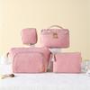 Bolsa de Cosméticos Acolchada Nueva 2024 Gran Capacidad Estilo Ins Alta Belleza Bolsa de Almacenamiento de Viaje Portátil Neceser Impermeable