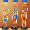 Trofeo Creativo de Metal y Cristal de Gama Alta y Elegante Premio Anual para Empleado Destacado Evento Corporativo Honor