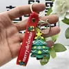 Pequeño regalo de Navidad muñeco llavero de Papá Noel colgante caricatura árbol de Navidad pequeño adorno nuevo muñeco de nieve de Navidad