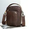 Bolso de mano superior de cuero genuino para hombre transfronterizo, Riñonera para llevar con cinturón, Bolso cruzado, Bolso de hombro