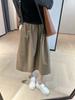 Falda estilo montaña para mujer, otoño 2024, nueva llegada, cómoda y con cuerpo en forma de pera, desgarrada, de longitud media, cintura suelta, informal, de corte A.