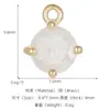 Chapado en Cobre Oro Real Piedra de Color Agrietada Corazón Gota de Agua Colgante Color Macarrón DIY Pulsera Collar Adorno Colgante Accesorios