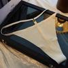 Ropa Interior Sexy Hebilla de Anillo Metálico Sexy Tirante Delgado Sin Marcas Ropa Interior de Seda de Hielo Ligera Transpirable talla extra Tanga de Cintura Baja para Mujeres
