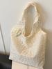 Estilo Perezoso Lona Bolso de Mujer Flor de Margarita Pequeña Linda Bolso de Hombro para Estudiante Universitario Gran Capacidad Bolso Tote Portátil